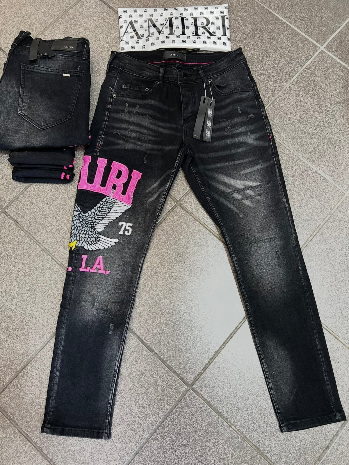 Jean Παντελόνι Amiri L.A Black Eagle