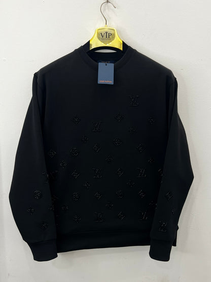Longsleeve Μπλούζα 3A L.Vuitton Rhinestone Μαύρη