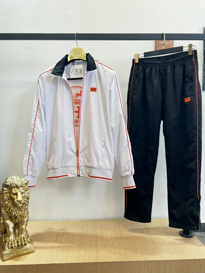 Σετ Hermes Tracksuit Λευκό/Μαύρο WindProof