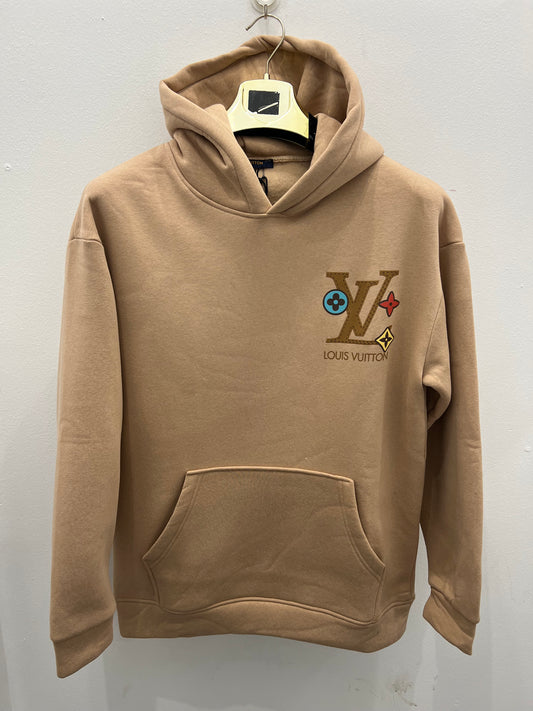 Hoodie Μπέζ L/V OverSize Φούτερ