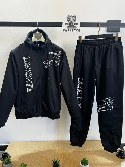 WindProof Lacoste Tracksuit Σετ Μαύρο