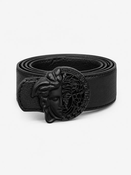 Ζώνη Δερμάτινη Versace Black Matte