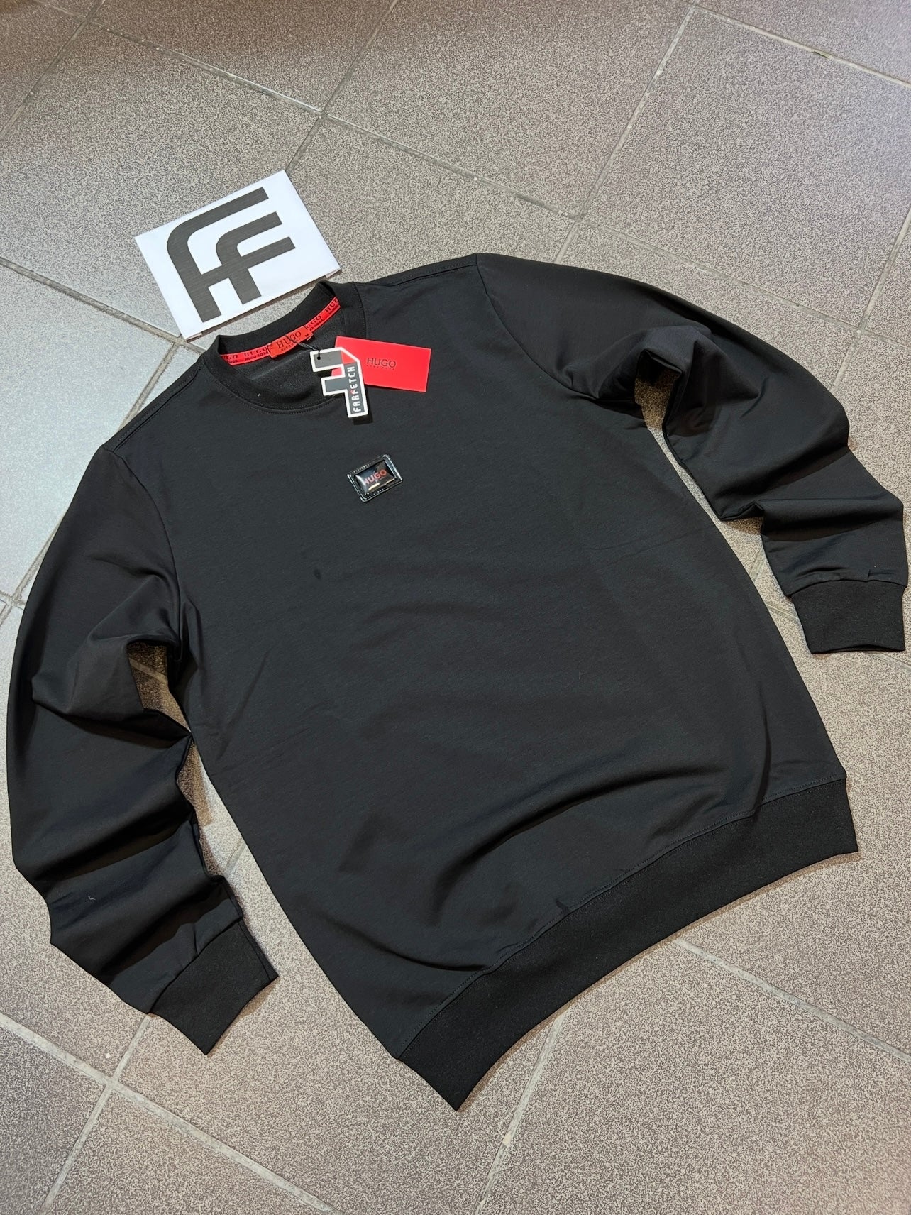 Hugo Μαύρη Long Μπλούζα