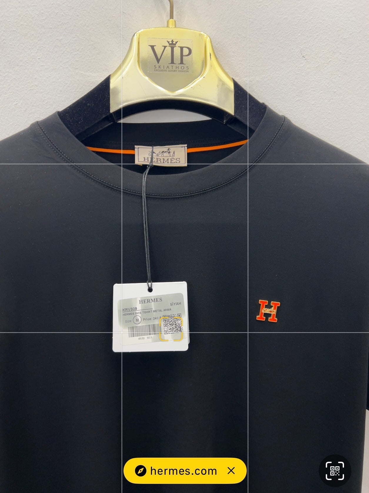 T-Shirt 3A Μαύρο Hermes Silk