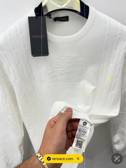 Sweater Versace Λευκό Cotton