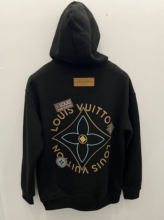 Hoodie Μαύρο L/V OverSize Φούτερ