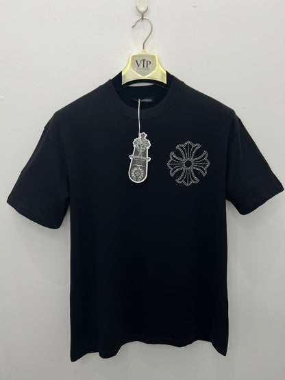 3A T-Shirt Chrome Hearts Rhinestone OverFit Μαύρη