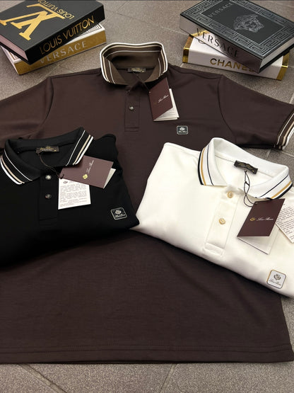Polo Μπλούζα 3A Loro Piana Καφέ