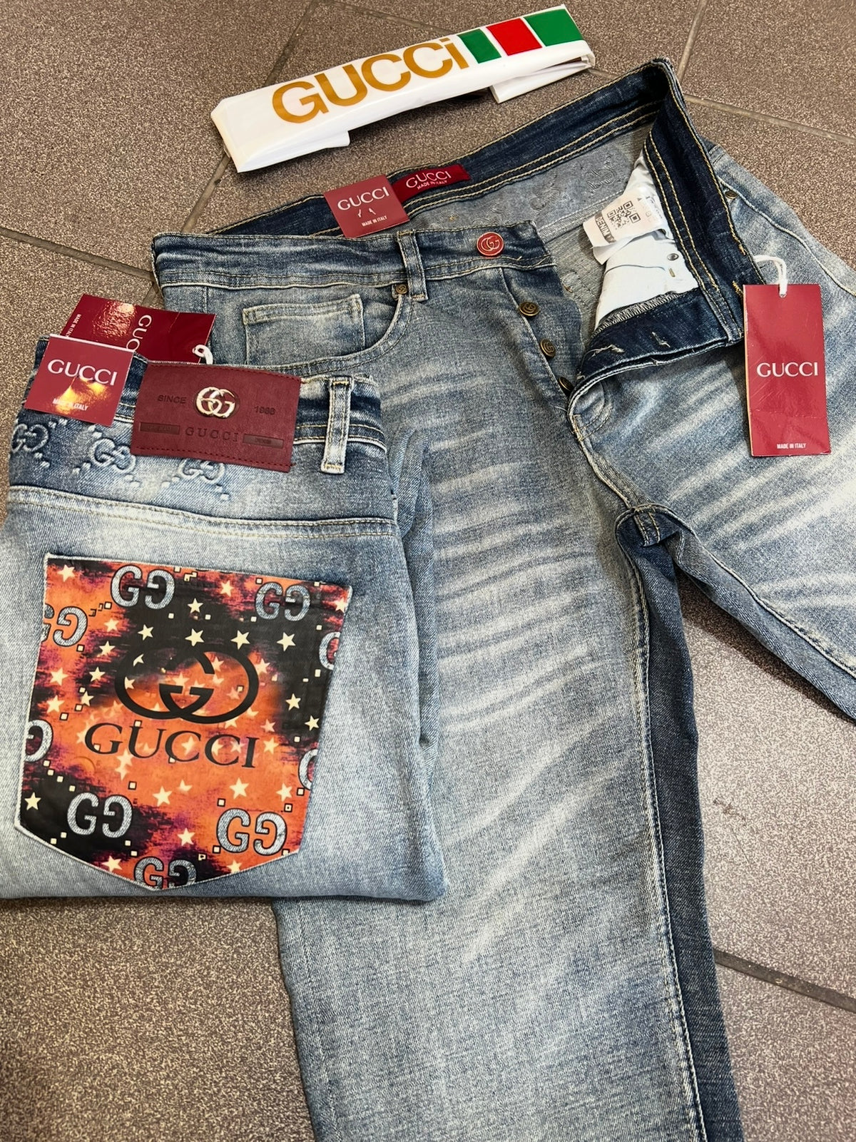 Classic Παντελόνι Jean Gucci Double Denim