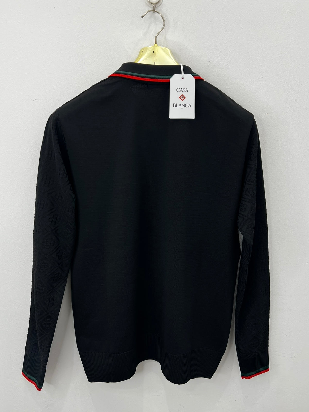 3A Polo Μπλούζα Casa Blanca Μαύρη Longsleeve