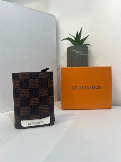 Leather LV Card Holder/Wallet Damier Brown