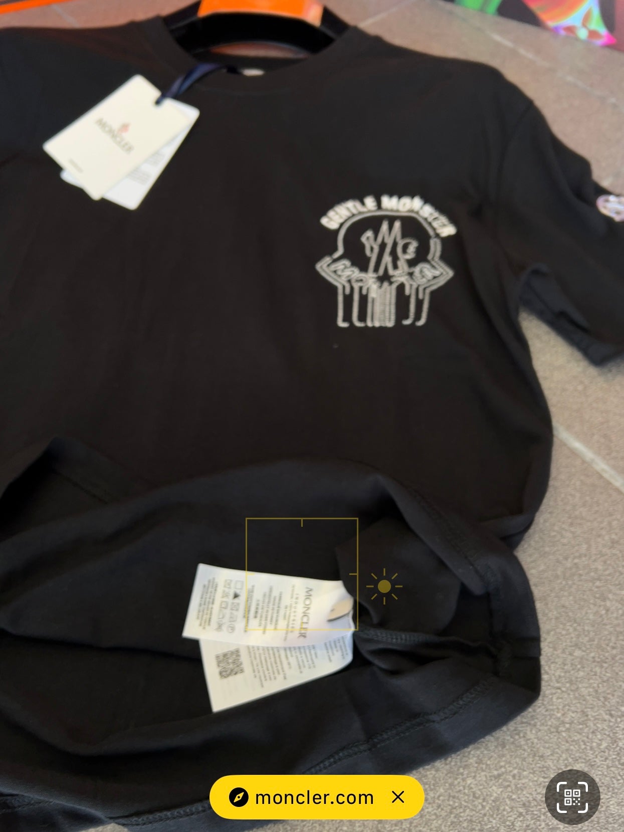 3Α T-Shirt Moncler Over Fit Gentle Monster Black