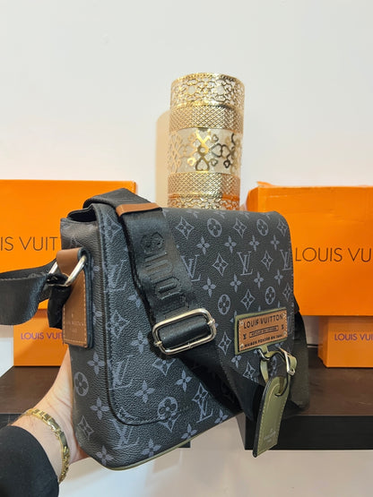 LV Μαύρο/Γκρί Messenger Big Bag