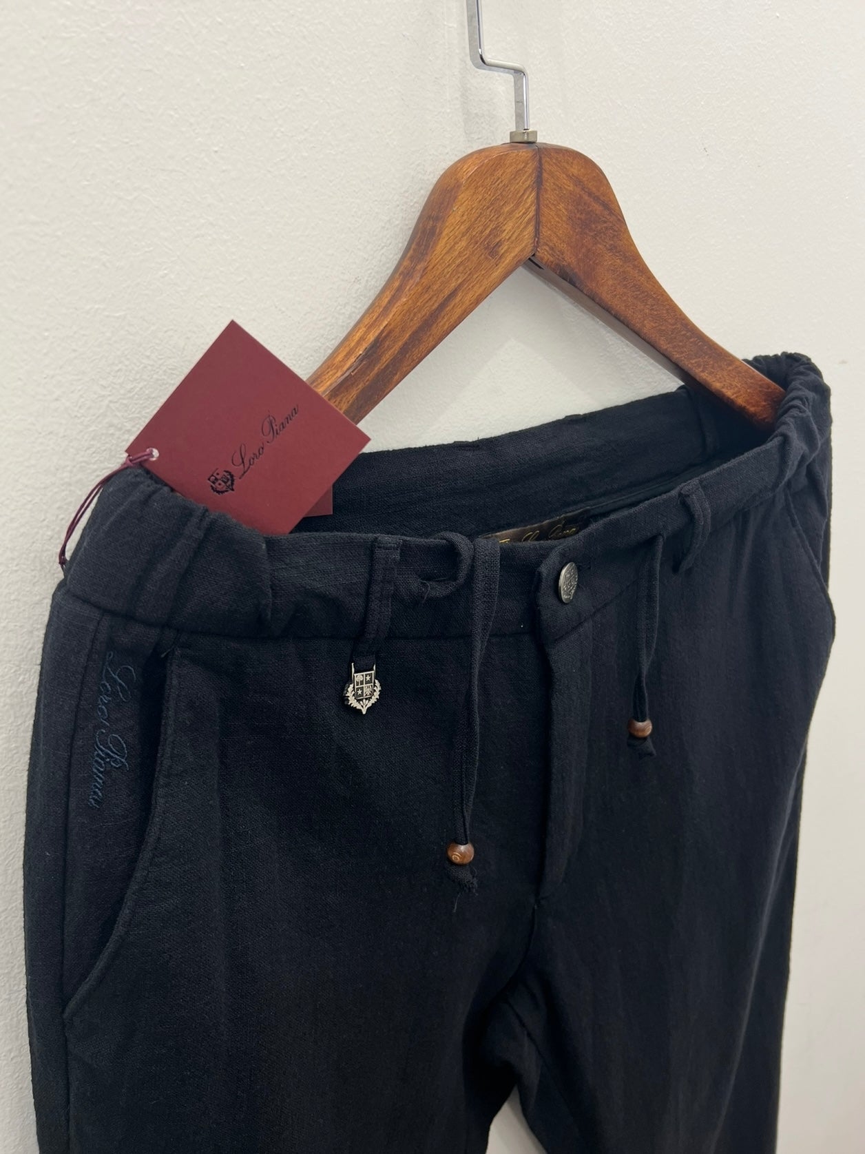 Παντελόνι Linen Loro Piana Μπλέ