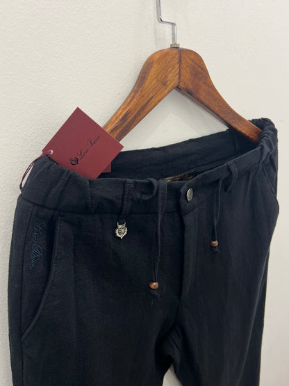 Παντελόνι Linen Loro Piana Μπλέ