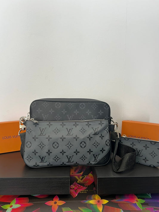Trio Big Bag LV Τσαντάκι Black/Grey