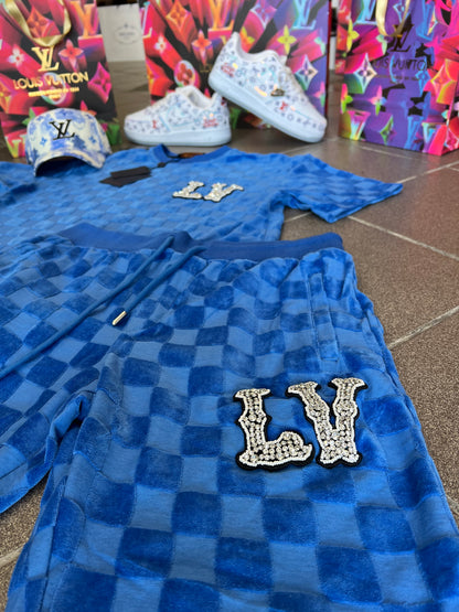 Velvet Σετ 3Α L.V Μπλέ