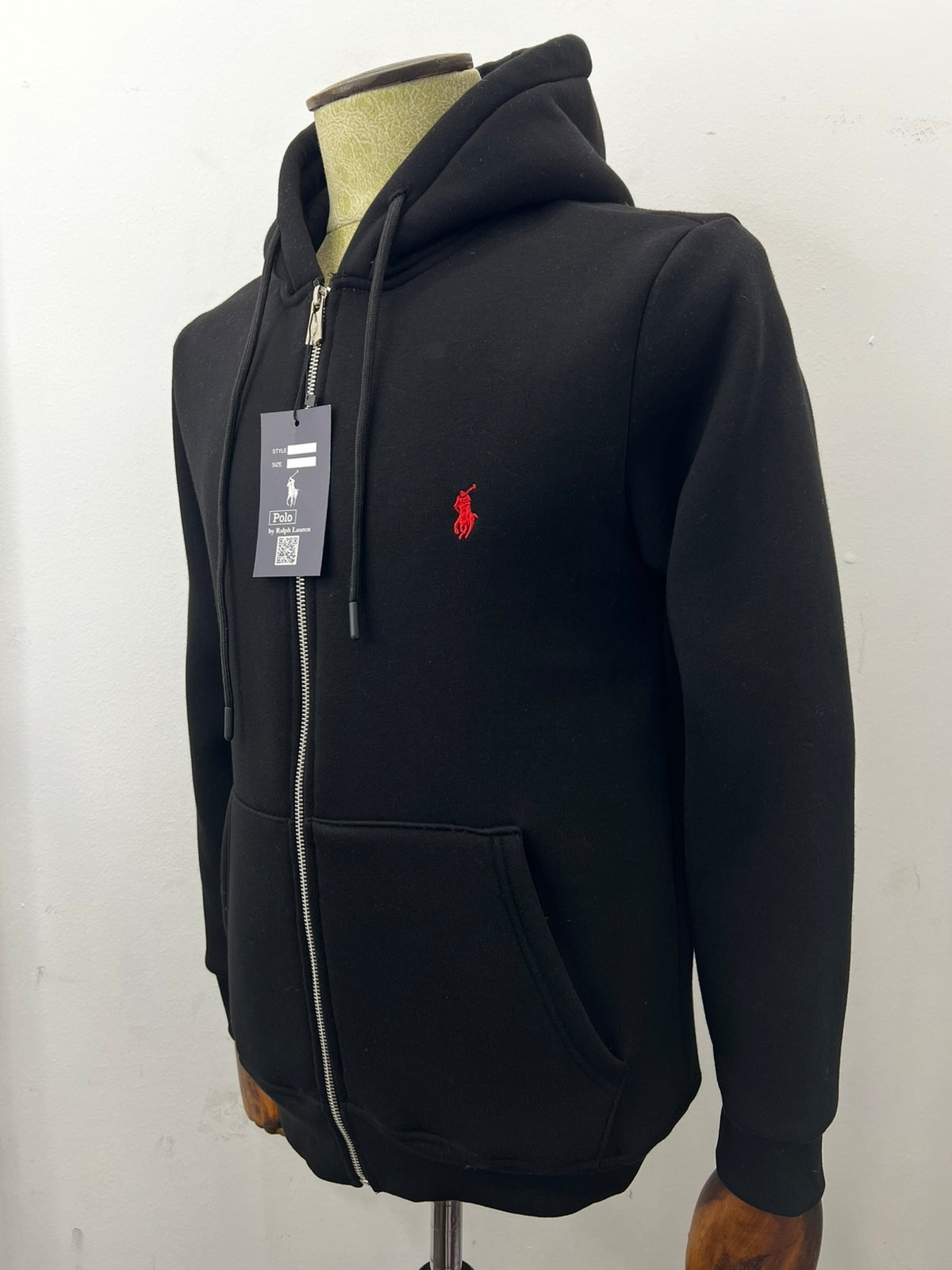 Ζακέτα Fleece Ralph Lauren Hoodie Μαύρη