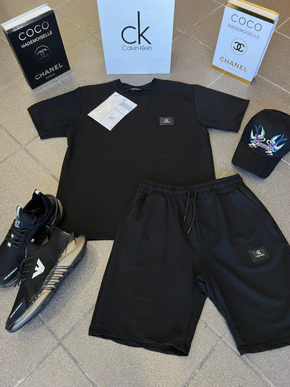 Σετ T-Shirt & Shorts Calvin Klein Μαύρο