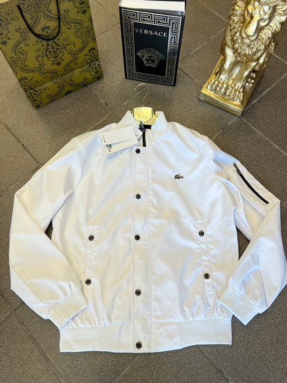 Μπουφάν Lacoste Αντιανεμικό Άσπρο