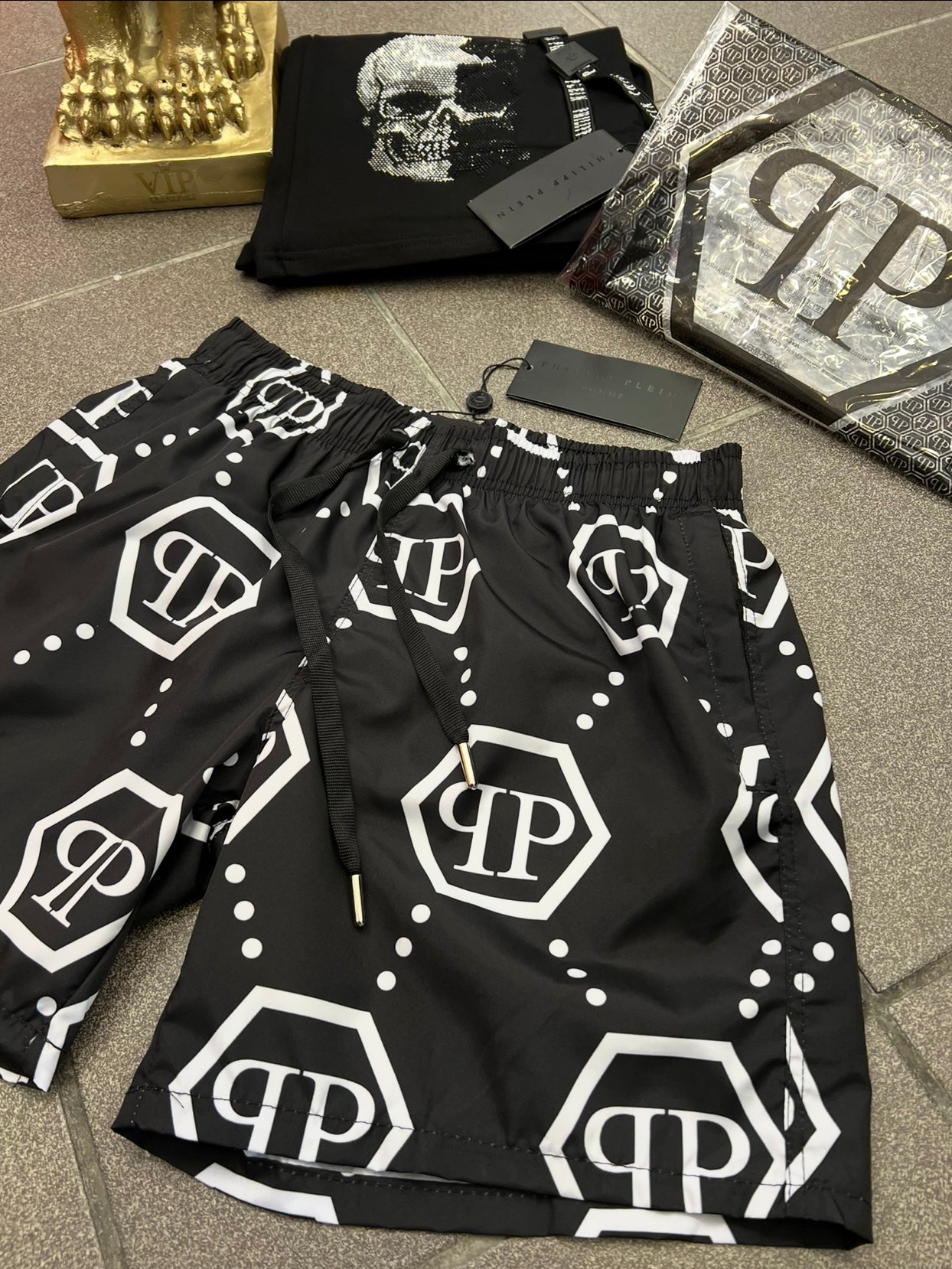 Philip Plein Μαγιό Black/White Swimwear