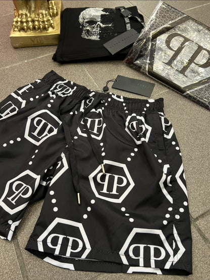Philip Plein Μαγιό Black/White Swimwear