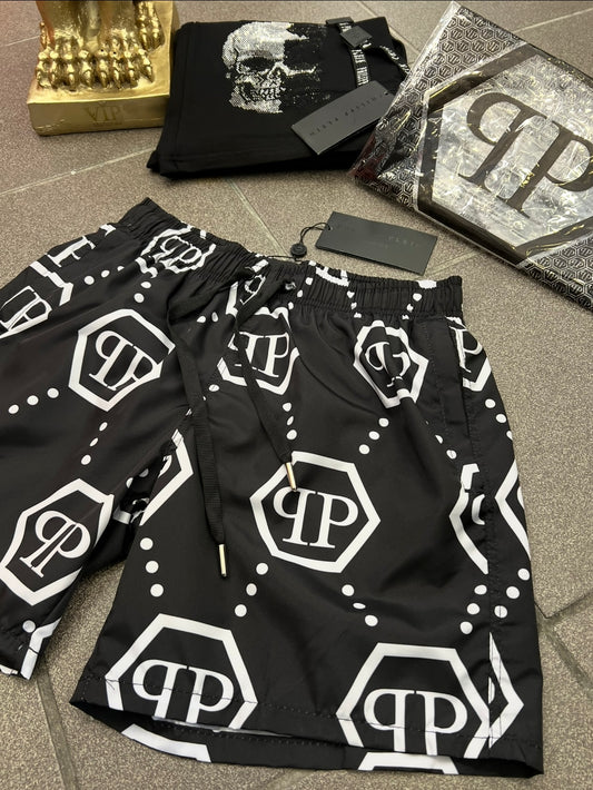 Philip Plein Μαγιό Black/White Swimwear