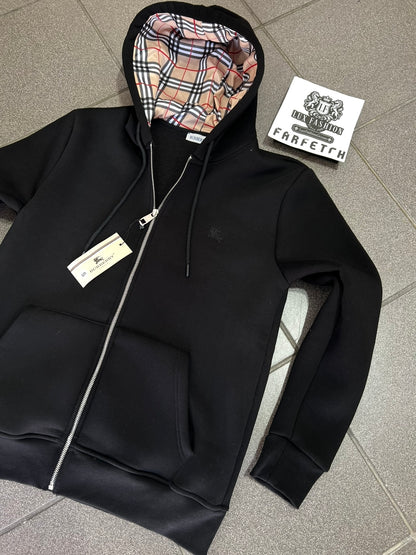 Ζακέτα Fleece Hoodie Burberry Μαύρη