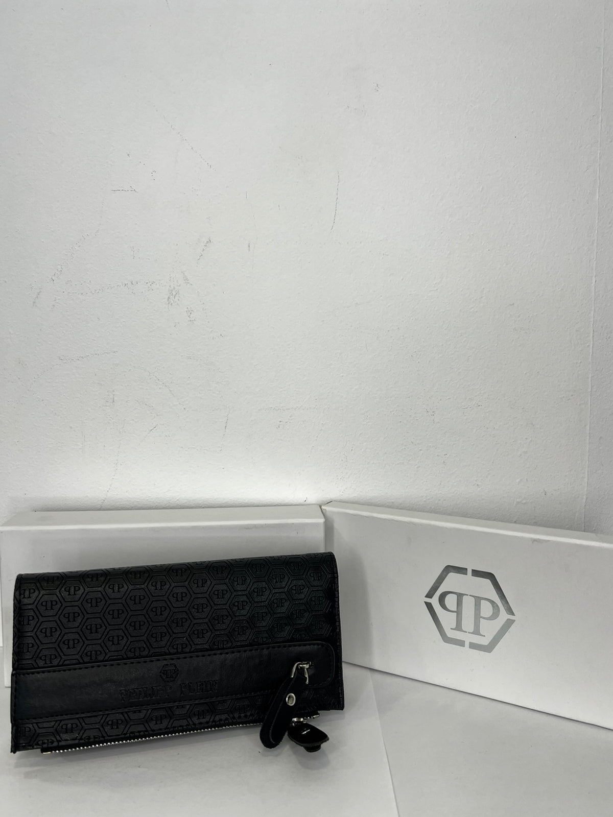 Leather Πορτοφόλι Philip Plein Μαύρο Multiuser
