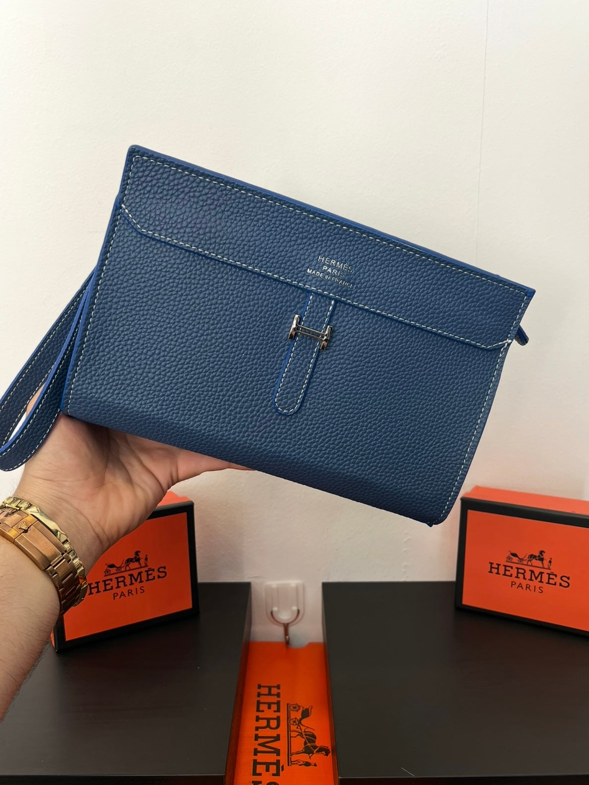 Messenger Bag Hermes Pocket Navy