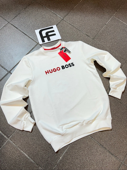 Hugo Boss Άσπρη Long Μπλούζα