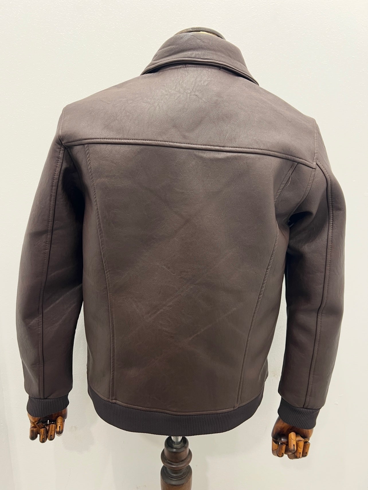 Leather Jacket Καφέ Prada