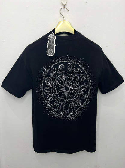 3A T-Shirt Chrome Hearts Rhinestone OverFit Μαύρη