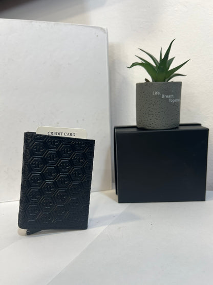 Philip Plein Black Card Holder/Wallet