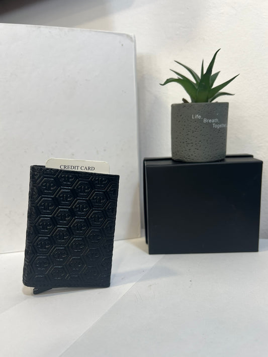 Philip Plein Black Card Holder/Wallet