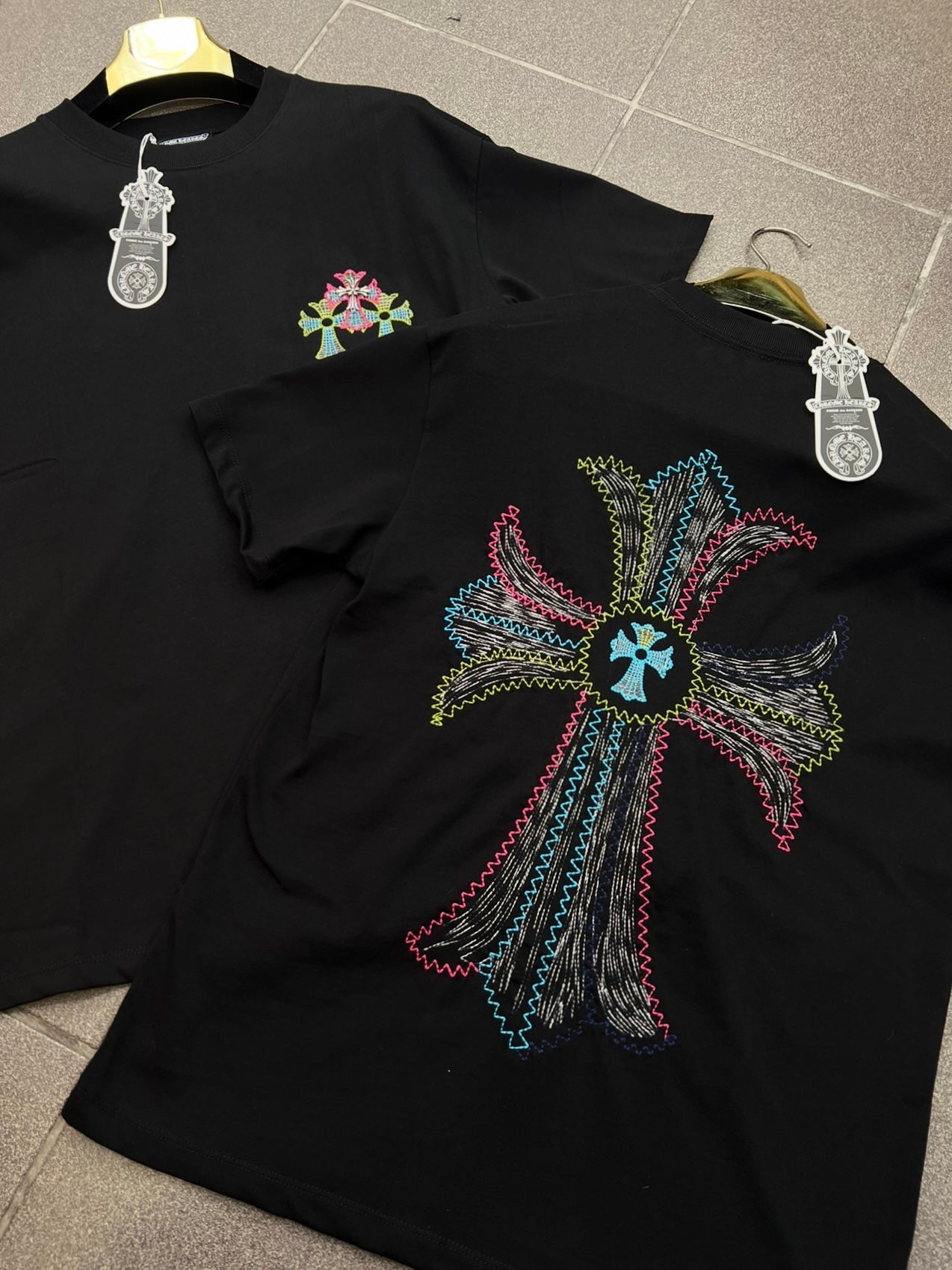 3A T-Shirt Chrome Hearts Ultra Cross OverFit Μαύρη