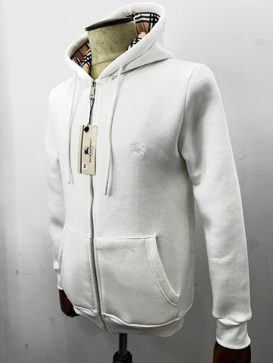 Ζακέτα Fleece Hoodie Burberry Λευκή