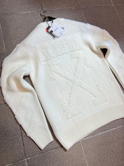 Sweater Πλεκτό Off White Άσπρο 3Α