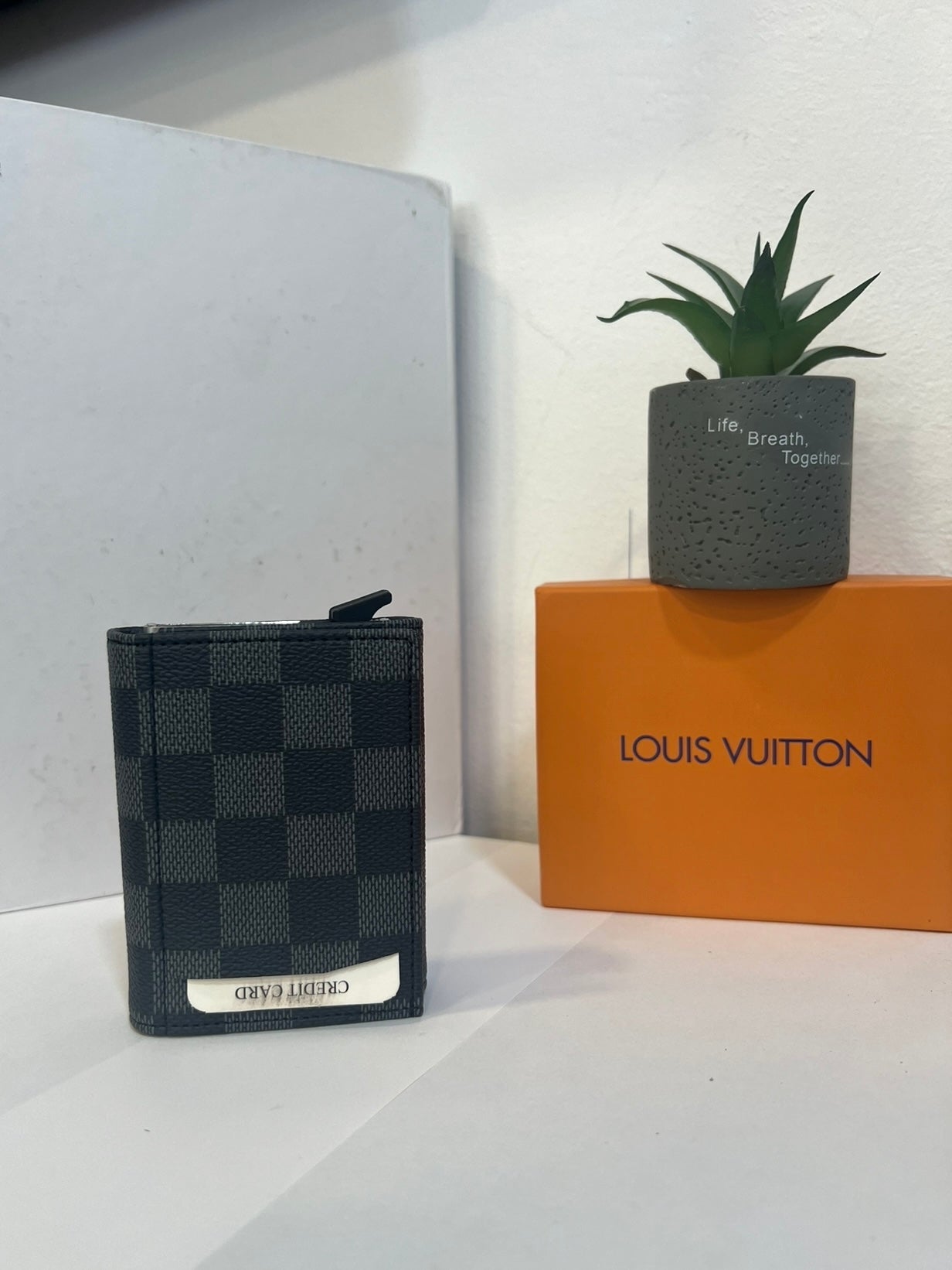 Leather LV Card Holder/Wallet Damier Black