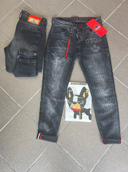 Jean Παντελόνι Dsquared2 Black D2