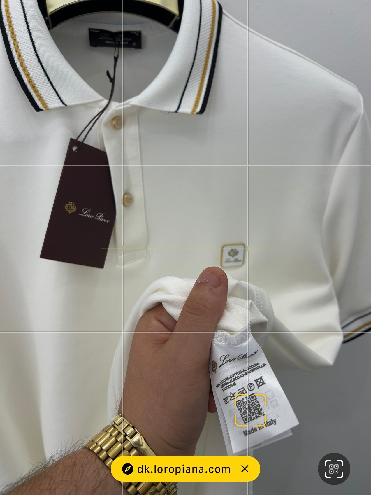 Polo Μπλούζα 3A Loro Piana Άσπρη