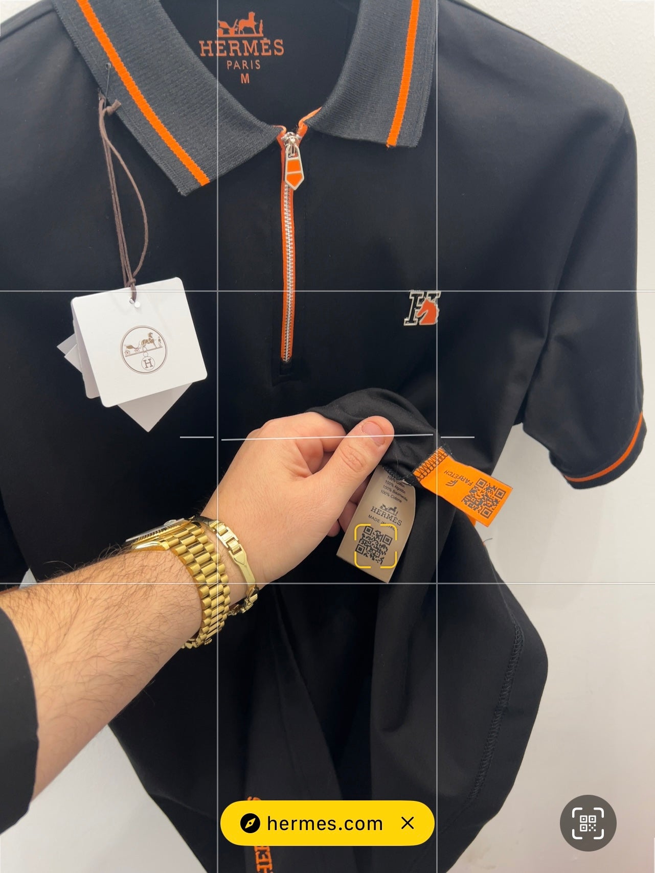 3A Polo Μαύρο Hermes R Lycra