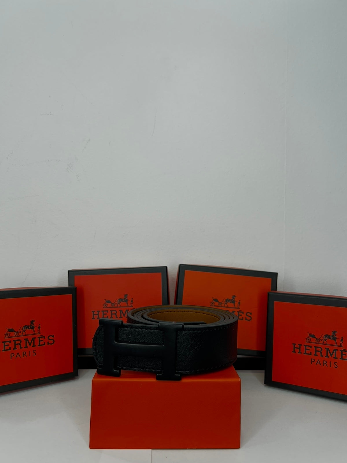 Δερμάτινη Ζώνη Hermes DoubleFace Brown/Black