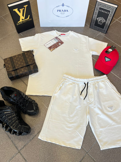 Σετ T-Shirt & Shorts Prada Άσπρο