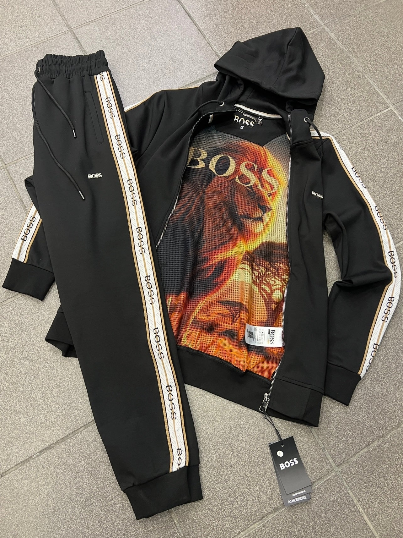 Σετ Φόρμα Boss Μαύρο Tracksuit 3Α