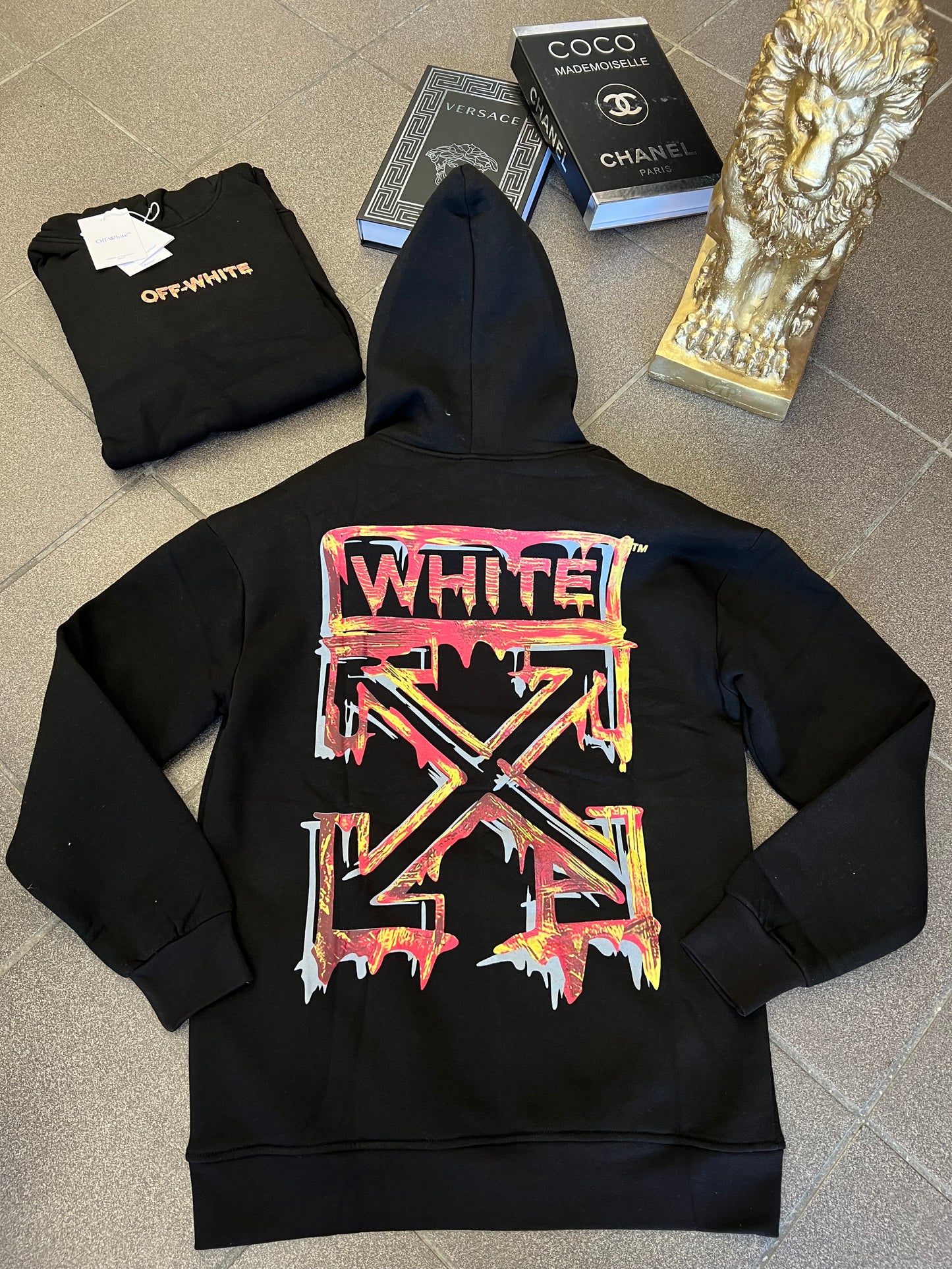 Hoodie Μαύρο Off-White OverSize Φούτερ