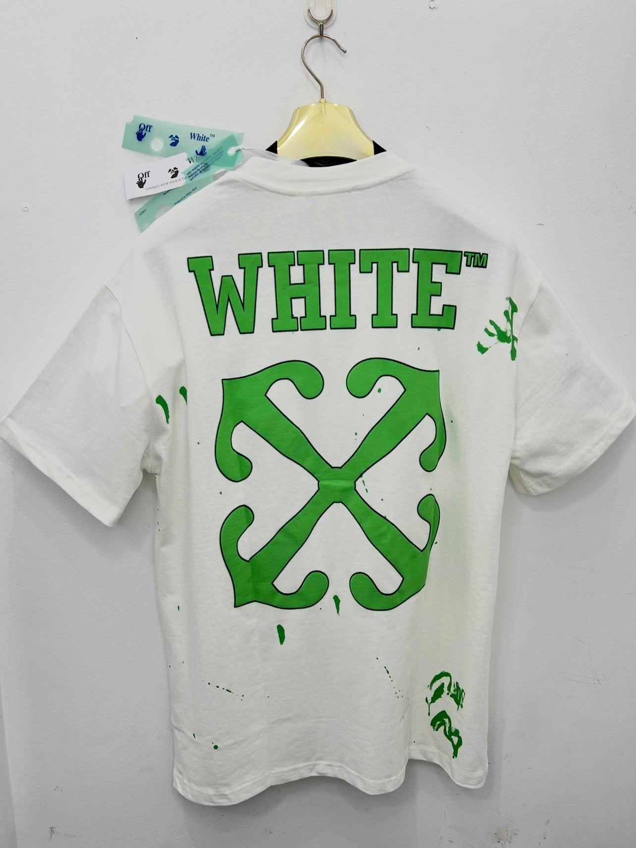 3A T-Shirt Oversized Plus Off-White White/Green
