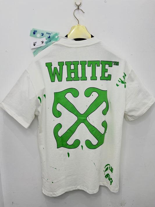 3A T-Shirt Oversized Plus Off-White White/Green