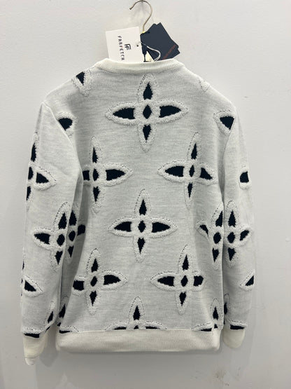 Sweater LV Πλεκτό Γκρί/Μαύρο