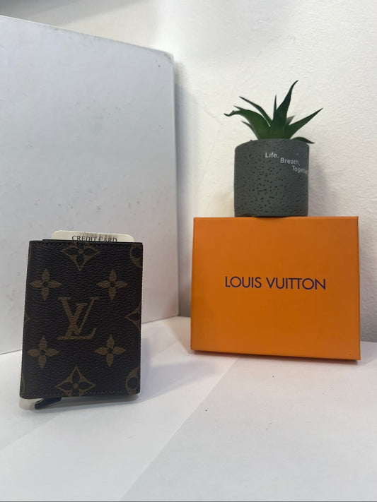 Leather LV Card Holder/Wallet Monogram Brown